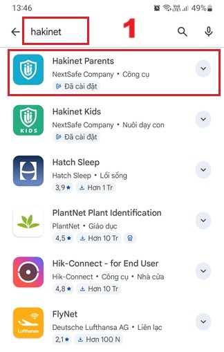 cài ứng dụng hakinet parents